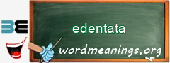 WordMeaning blackboard for edentata